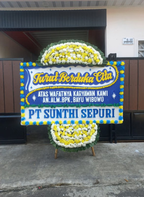 Papan Bunga Duka di Way Halim